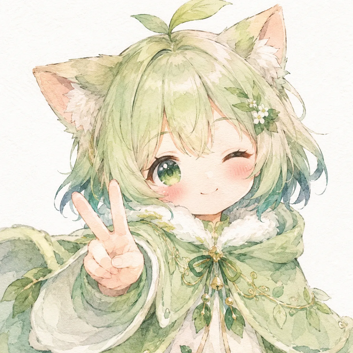 Q版猫耳少女 #二次元